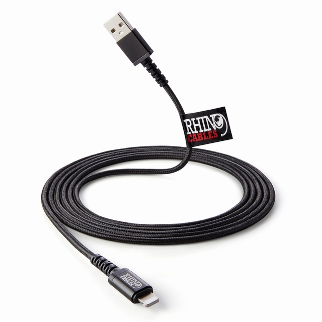 thumbnail image 2 of Heavy Duty Fast Charger Cable For IPhone – 3-Pack (3/6/10FT) – Nylon Braided – USB 2 of 3