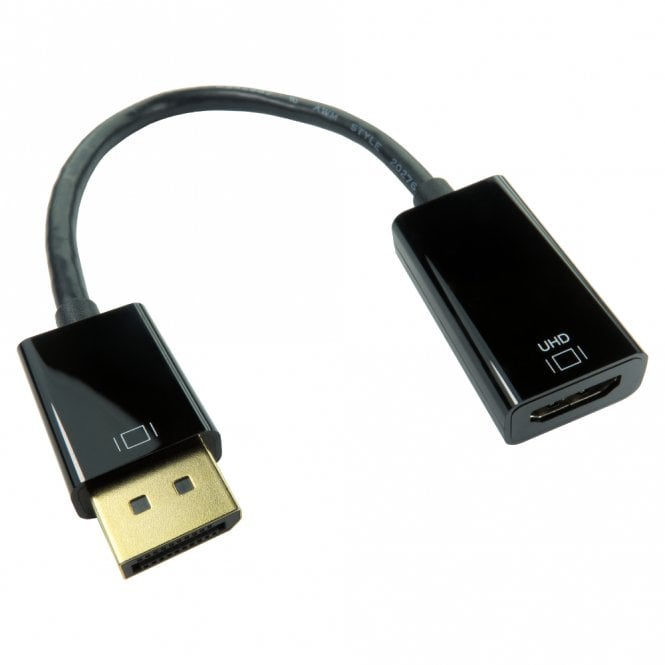 15cm Leaded DisplayPort to HDMI Adapter - 4K 60Hz