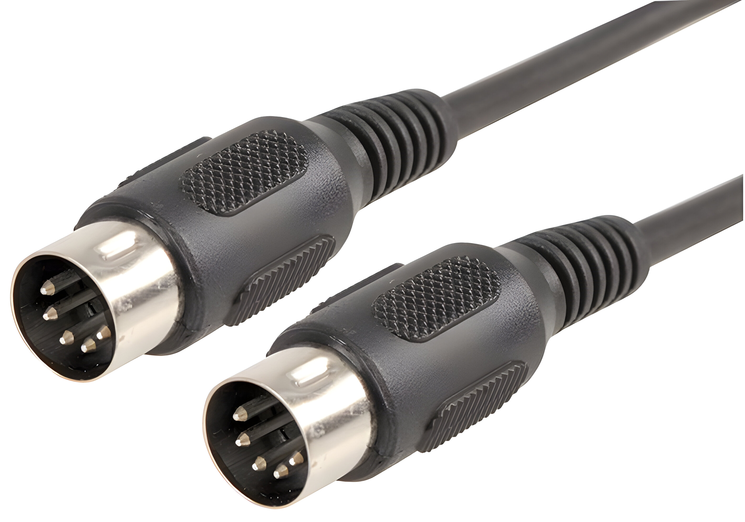 MIDI Lead 5 Pin 180 Degree DIN Plug Lead Male / Male Pro Audio Cable 1.2m 3m
