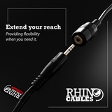 2.5mm Stereo Jack Socket to Plug Extension Lead