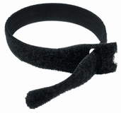 200mm x 12mm Velcro Cable Ties Black 25pk